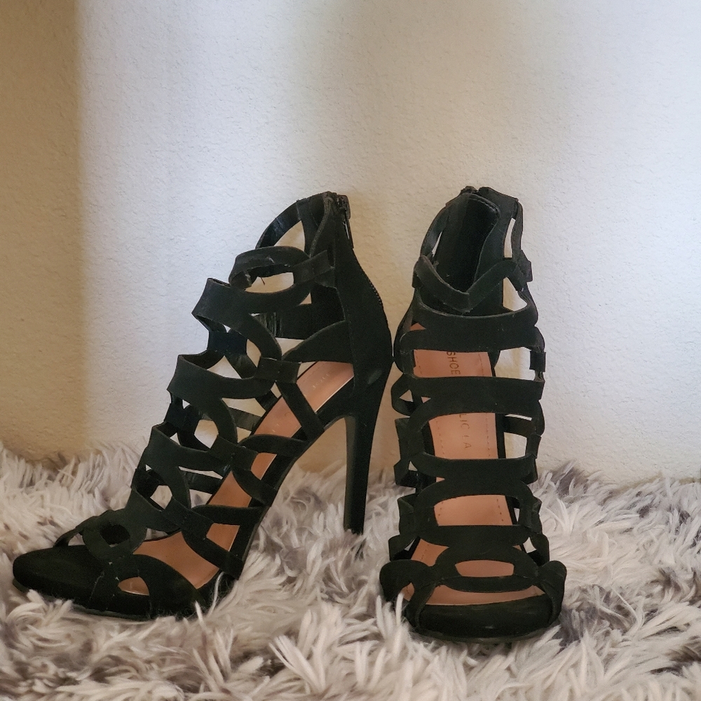 Black Gladiator Stilettos